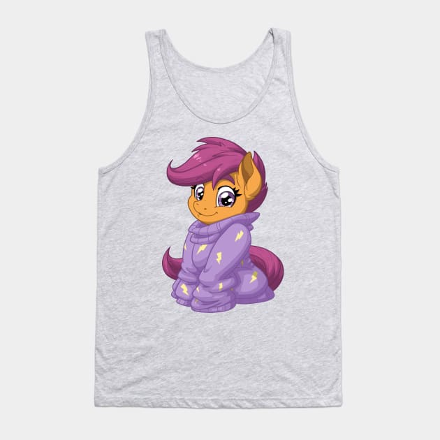 Scootaloo in a Sweater Tank Top by LateCustomer